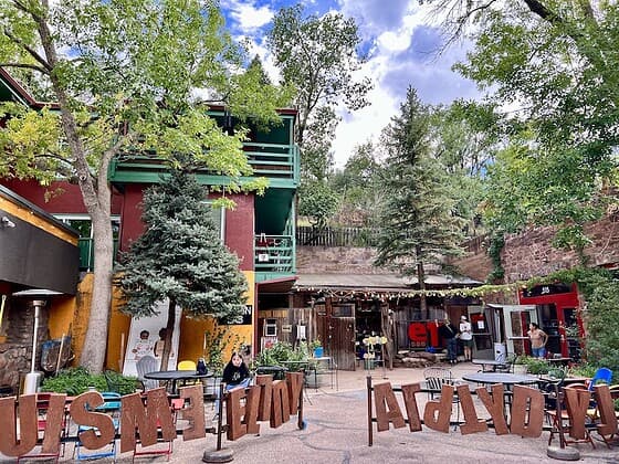Patio makerspace at the Manitou Art Center