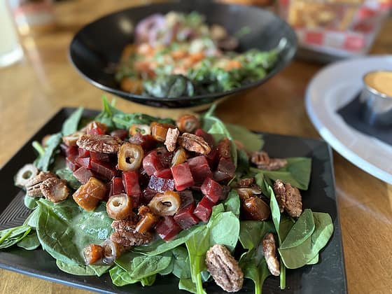 The roasted beet salad at Phantom Canyon, the oldest brewpub in Colorado Springs.
