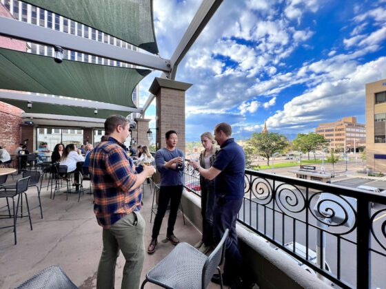 The patio at Phantom Canyon is a great and scenic place to enjoy a beer with friends.