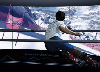 Lemon Lodge Ski Bar Hit the slopes on a panoramic ski simulator at Lemon Lodge Ski Bar.