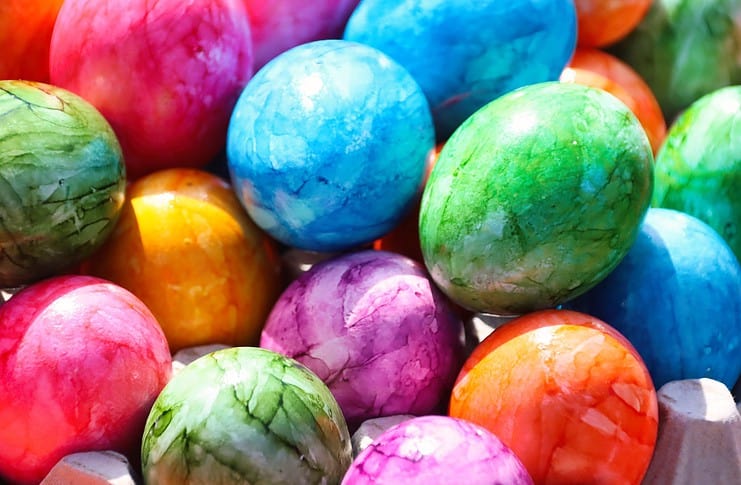 A colorful collection of Easter Eggs for celebrating Easter in Colorado Springs.