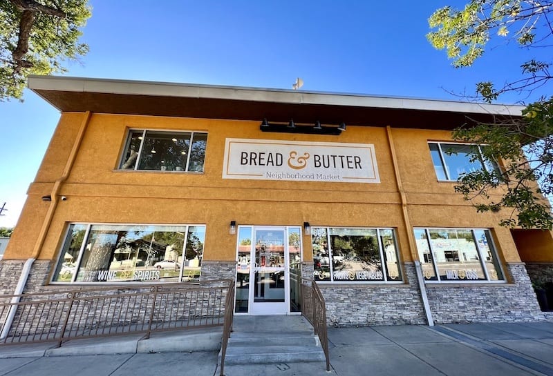 Storefront of the Bread and Butter Neighborhood Market in downtown Colorado Springs
