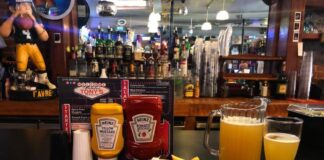 Chili dogs and beer at Tony's, one of the best dive bas in Colorado Springs