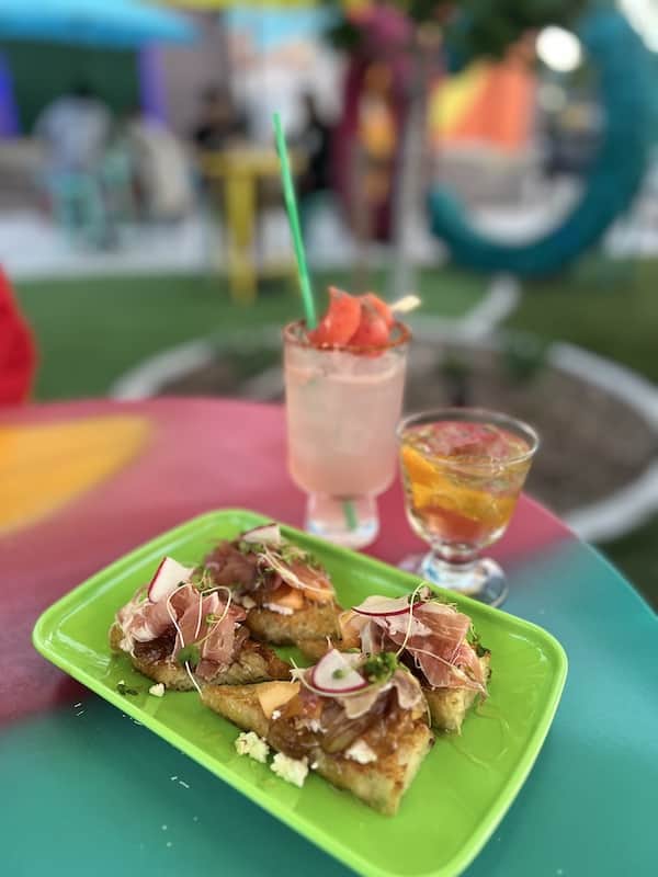 Cocktails and bruschetta at Colorful Colorado at the Garden in Colorado Springs