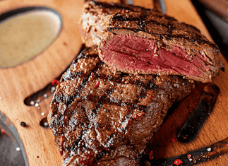Aspen American Bar and Grill close-up of a steak