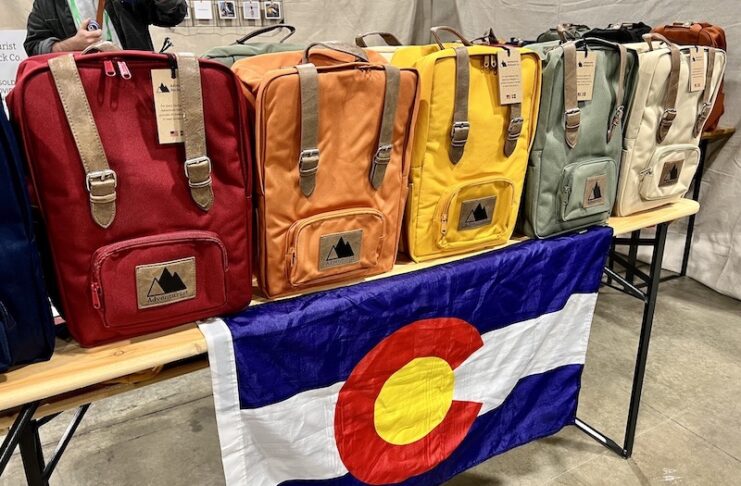 Colorful backpacks by Adventurist at the Big Gear Show