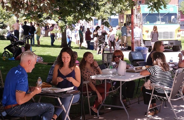 Food Truck Tuesdays at the Colorado Springs Pioneers Museum. Photo courtesy of the Colorado Springs Pioneers Museum.