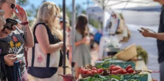 Fresh local produce at the Backyard Market in Black Forest, a local farmers market in Colorado Springs