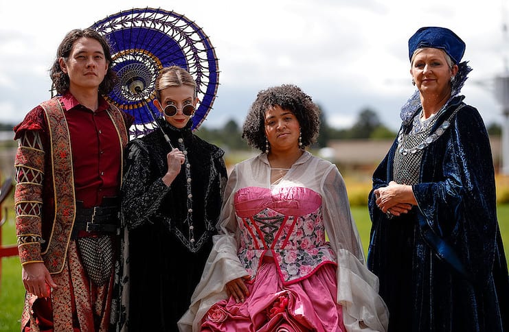 The stars of Theatreworks Taming of the Shrew, the feature production for its outdoor summer Shakespeare in the park celebration