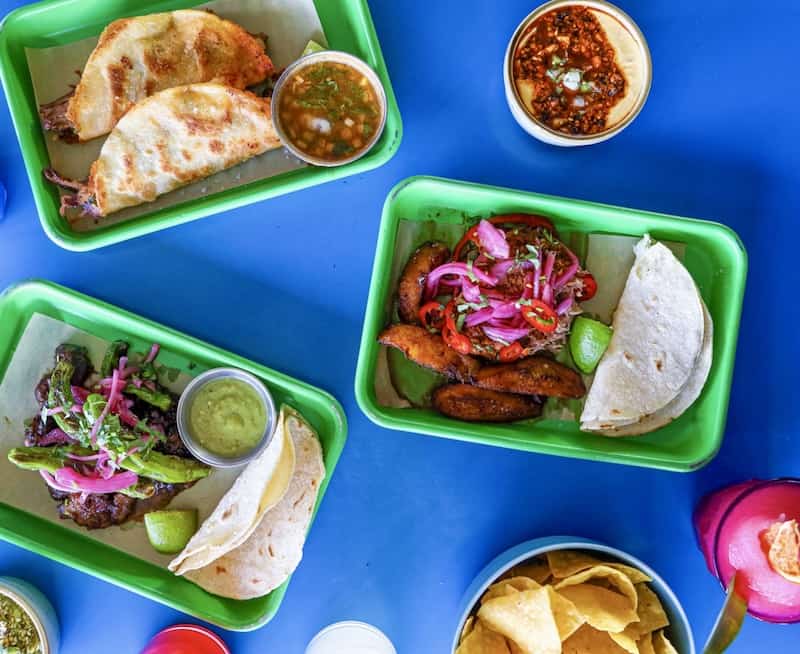 A variety of dishes from Mister Oso in Denver, one of the Michelin Guide Colorado Bib Gourmand winners.