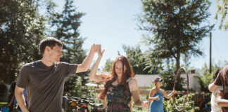 5 Reasons We Love Patty Jewett Porchfest A couple dancers and a woman hula hoops at Patty Jewett Porchfest in Colorado Springs.