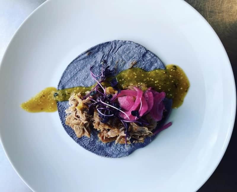 Beautiful taco plate from Tepex, one of the best Mexican restaurants in Colorado Springs.