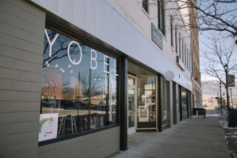 Storefront of Yobel, one of the small businesses impacted by the downtown fire in Colorado Springs