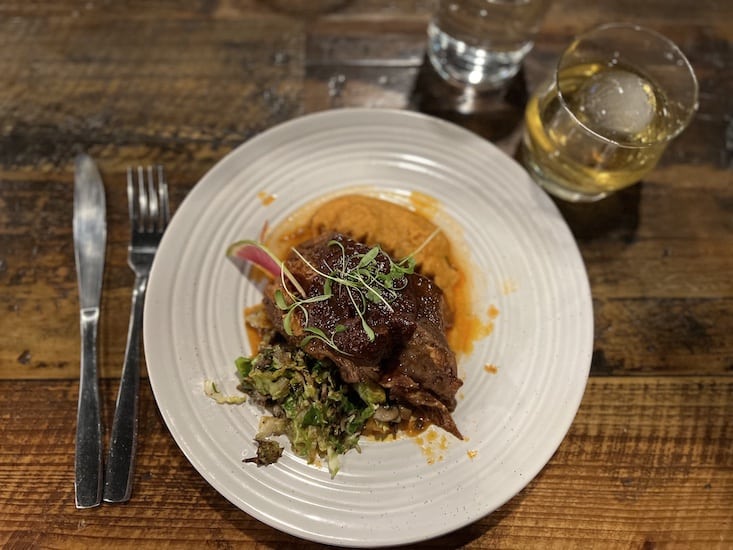 Short rib entree at Inefable Mexican restaurant in Colorado Springs