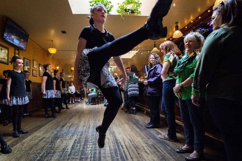 Celtic Steps Irish dancers at Jack Quinn's Irish Pub celebrating St. Patrick's Day, one of the best things to do in Colorado Springs this weekend