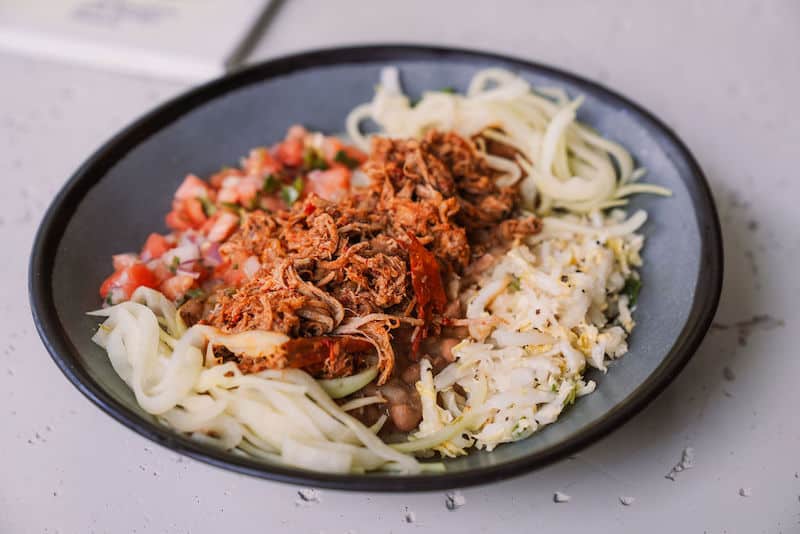 Fresh taco salad plate at La'au's Taco Shop