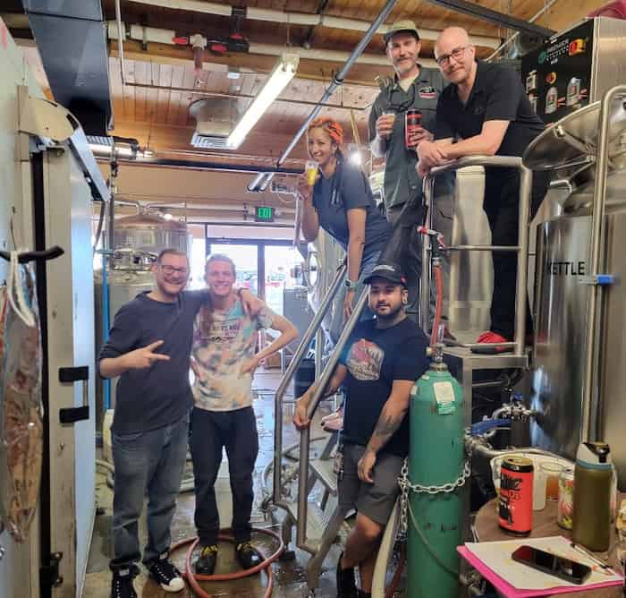Brewers from Cerberus, Pikes Peak Brewing and Phantom Canyon in the brewery collaborating for Frost Fest.