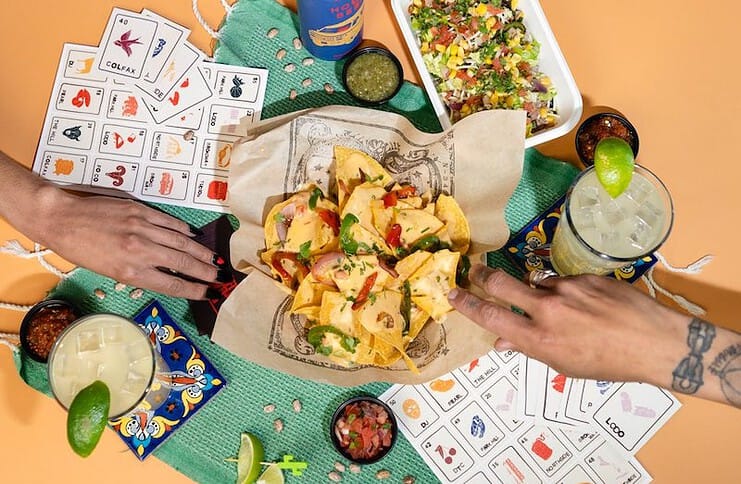 Queso, margaritas and food at Illegal Pete's
