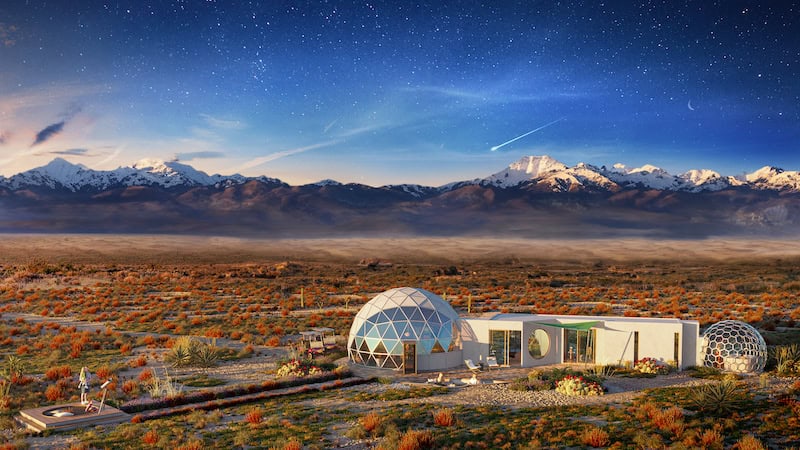 Artist's rendering of a Stargazing Villa at Kosmos Resort near the Great Sand Dunes National Park