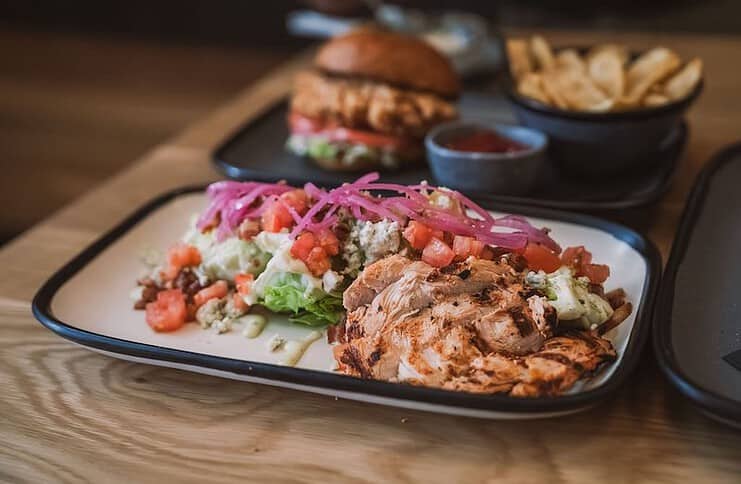 Comfort food chicken at Weber Street Kitchen at the Well food hall in Colorado Springs