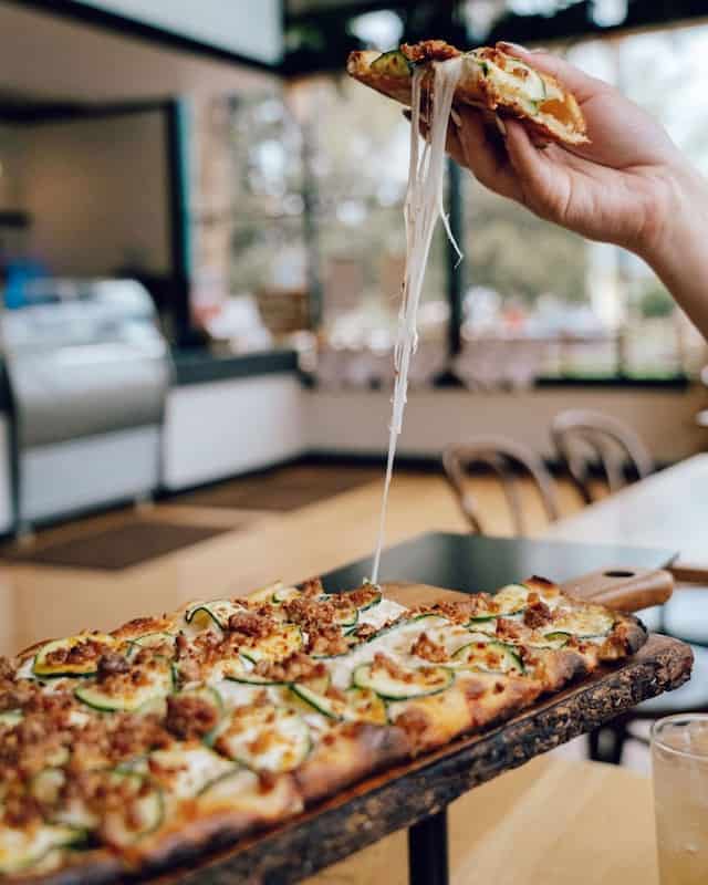 Bubbly crust and cheesy goodness at Stellina. Photo by Stellina Pizza, some of the best pizzas in the Springs