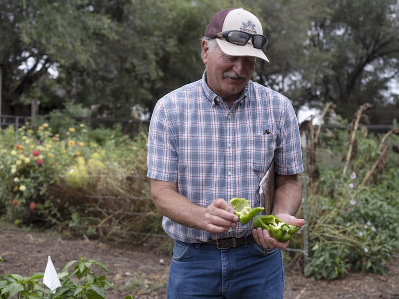 Pepper grower, agricultural advocate Mike Bartolo at his home in Rocky Ford. 