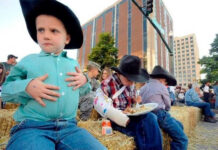 Western Street Breakfast Kicks Off Rodeo Season Cowboy kids at the Western Street Breakast in Colorado Springs.