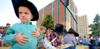 Western Street Breakfast Kicks Off Rodeo Season Cowboy kids at the Western Street Breakast in Colorado Springs.