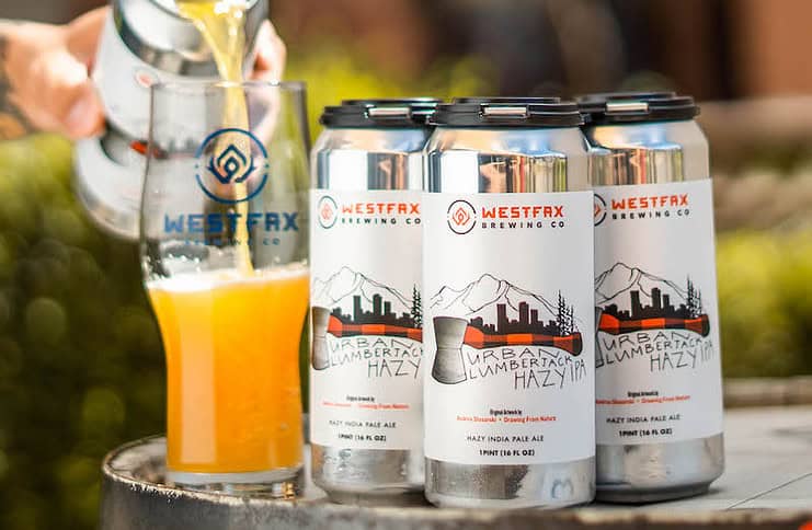 Urban Lumberjack Hazy IPA by WestFax Brewing. The Denver brewery is opening a new brewery in Colorado Springs called WestFax Springs.