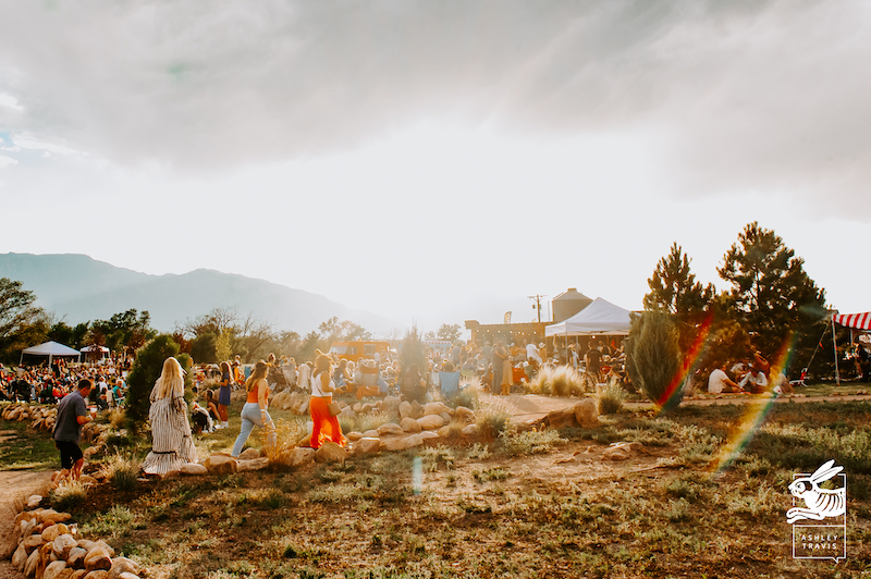 Sunbursts as people gather for Rocky Mountain Flower Fest at Venetucci Farm in Colorado Springs.