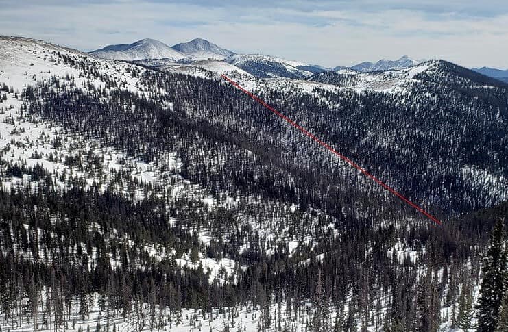 Location of the new ski lift at Monarch Mountain expansion