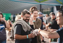 All the Best Summer Festivals in Colorado Springs A couple gets samples at Taste of Pikes Peak, Colorado Springs premier food festival