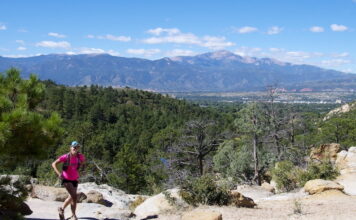 A woman runs at Palmer Park in the Mad Moose Rattler Trail Race in Colorado Springs. Signing up for a race is good commitment to a healthy lifestyle.