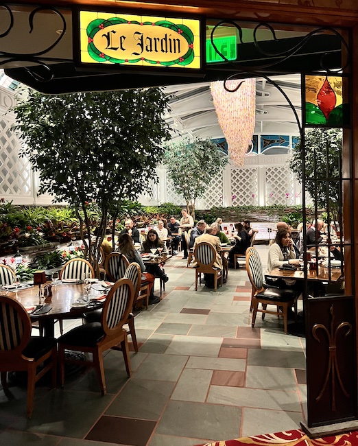 Entry into the Garden Room at the Broadmoor's La Taverne restaurant.