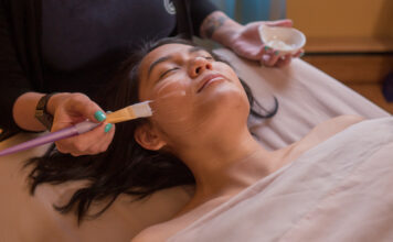 A woman enjoys a facial at SunWater Spa, one of the best spas in Colorado Springs