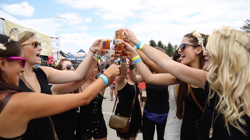 Women raise a toast at the Breckenridge Beer Festival.