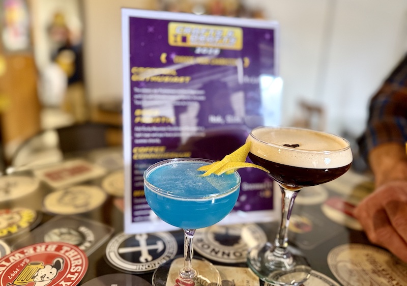 An aviation and espresso martini at Pure Distilling in Colorado Springs.