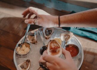 Bonny and Read Person enjoys oysters on the half shell.