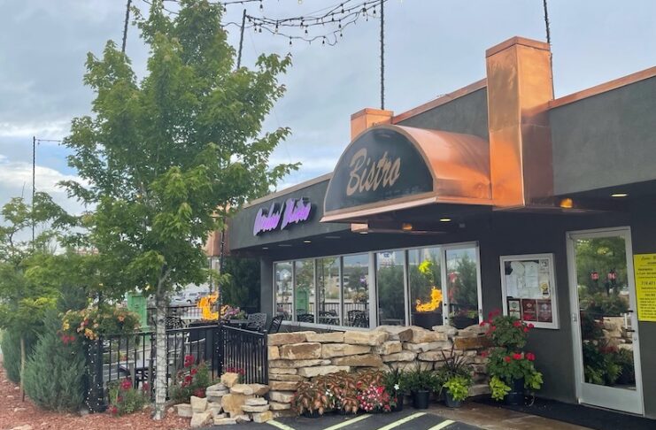 The front entrance to Carlos Bistro, one of the best restaurants in Colorado Springs.