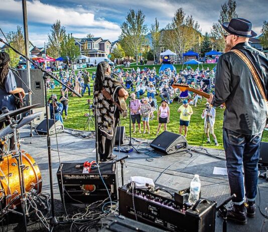 Free Summer Concerts in the Springs 2026 The view from the stage at free summer concerts in Colorado Springs at Gold Hill Mesa.
