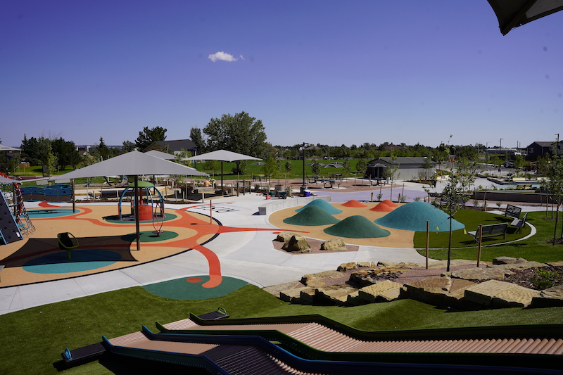 Playground features in Panorama Park in the Southeast Springs neighborhood