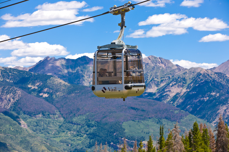 Dramatic mountains behind the Vail Gondola