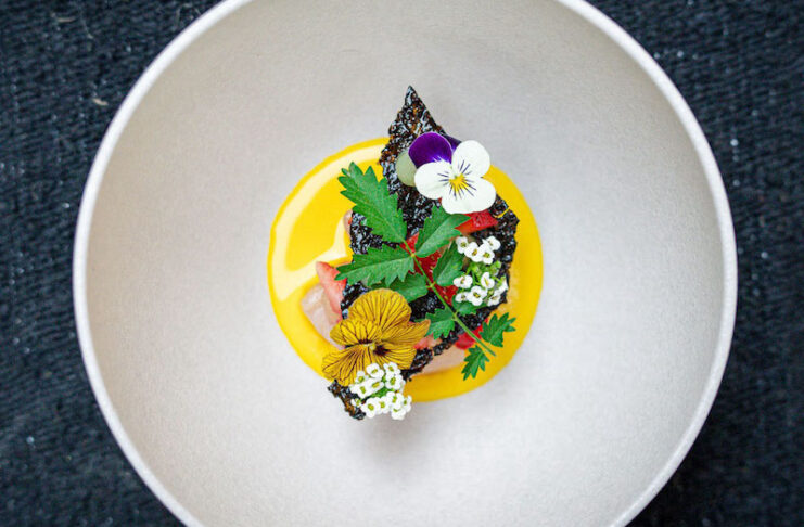 A small plate in October at The Wolf's Tailor, the only Two Michelin Star restaurant in Colorado.