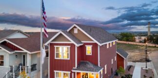 The Derby Cottage model home by Vanguard Homes at Gold Hill Mesa