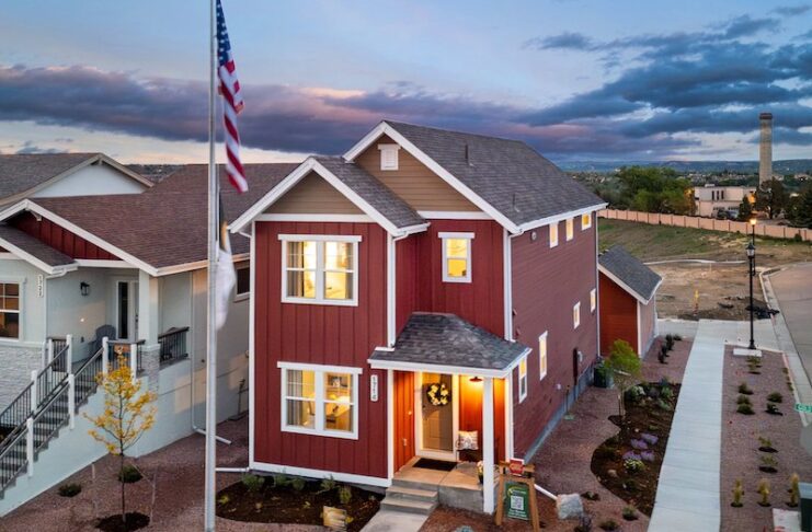 The Derby Cottage model home by Vanguard Homes at Gold Hill Mesa