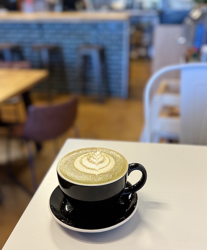 The Beetlejuice at Dynamo Coffee is one of the most unique seasonal fall coffee drinks at Colorado Springs coffee shops. Of course it comes in a black mug. i