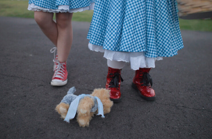 Dorothy from Wizard of Oz's feet in red boots