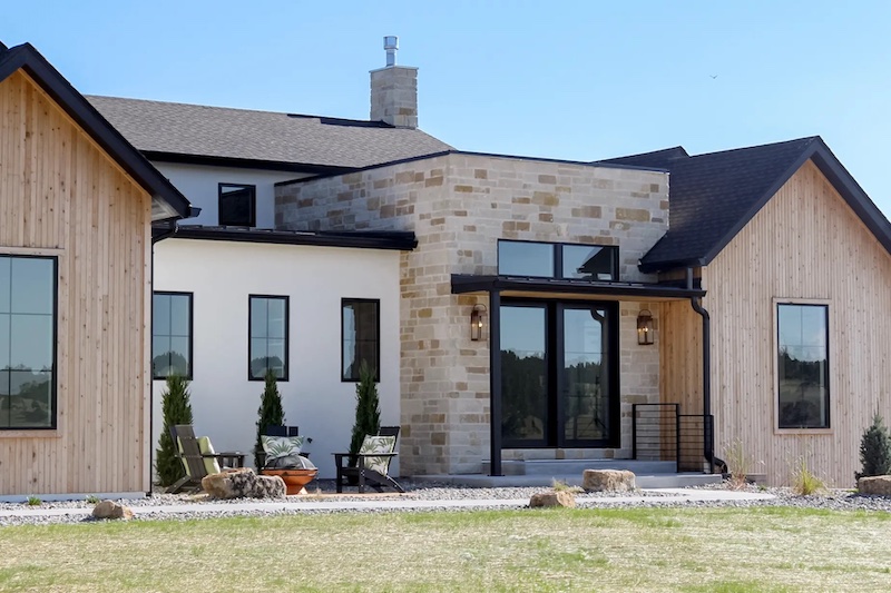 Back yard and patio of a new home on the Parade of Homes 2025 in Colorado Springs.