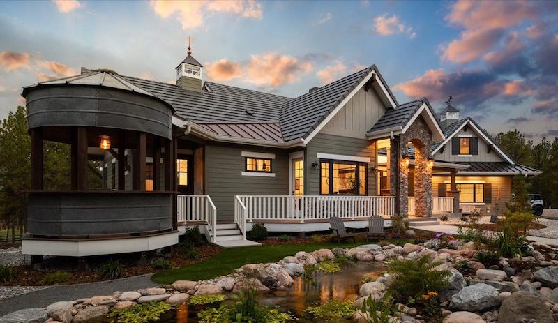 A beautiful custom home with a gazebo patio from the Parade of Homes 2025 Colorado Springs.