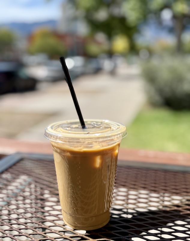 Iced latte at Story Coffee in Colorado Springs